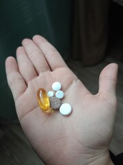 Pill on hand
