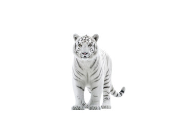 Play White Tiger Figure for Educational Fun Isolated On Transparent Background