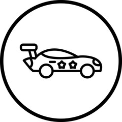 Racing Car Icon Style