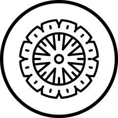 Fototapeta premium Tire Icon Style
