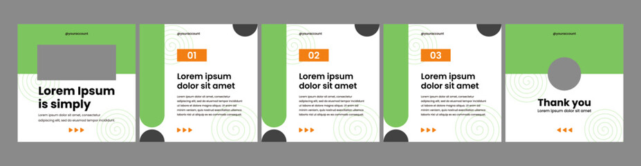 creative carousel template for social media post © Rozin