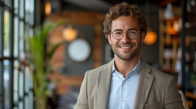 Modern Businessman Standing Holding Laptop And Smiling At Camera With Happy Expression, Isolated On Gray Background