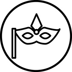 Party Mask Icon Style