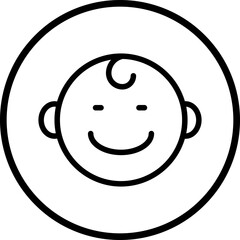 Baby Smile Icon Style