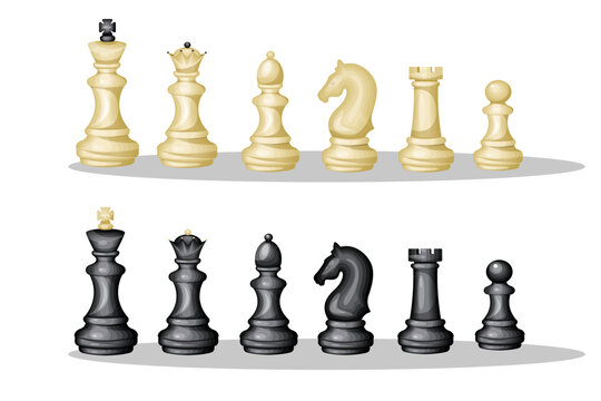 Vector set of chess pieces