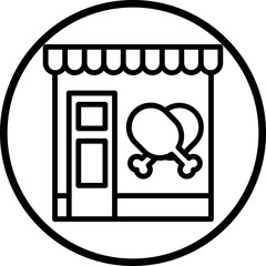 Butcher Shop Icon Style