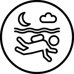 Night Diving Icon Style