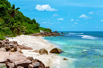 Anse Fourmis Beach, Island La Digue, Indian Ocean, Republic of Seychelles, Africa.