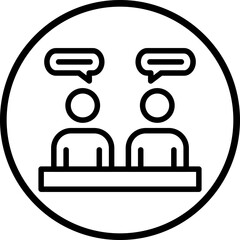 Client Meeting Icon Style