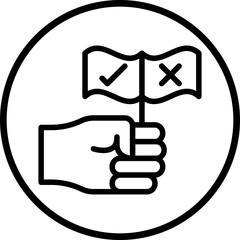 Counter Protest Icon Style