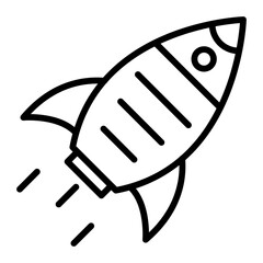 Rocket line icon