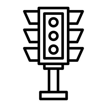 recommend clip art: Traffic Lights line icon