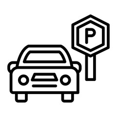 Parking line icon