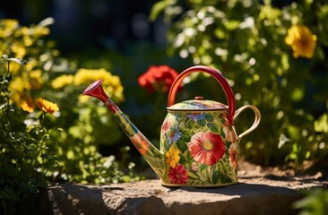 Colorful gardening pot