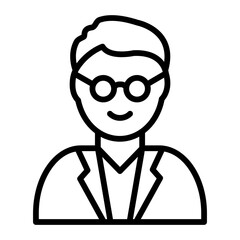 Scientist line icon