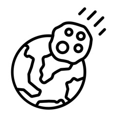 Meteor line icon