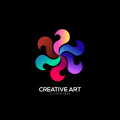 Spinner logo gradient colorful design