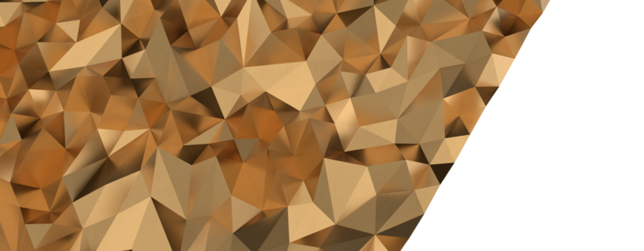 Gold Polygon Background 3D Rendering