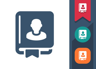 Address Book Icon. Phonebook, Phone Book, Contact List, Contacts