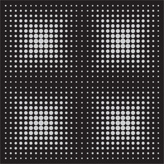 White comic vector pattern dots on black background