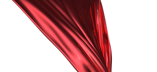 abstract red fabric in motion - PNG
