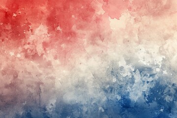 Abstract Vintage Watercolor Aesthetic Red, Blue, and White Artistic Wallpaper with Gentle Light Motifs