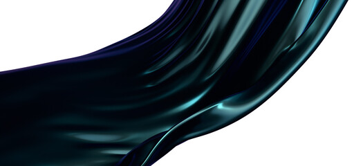blue Wave of Tranquility: Abstract 3D Blue Wave Illustration for Serene Designs
