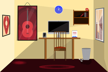 Illustration view of a room.