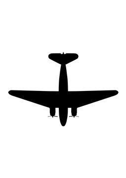 Douglas DC-3 / C-47 輸送機 旅客機 WWII WW2 US silhouette シルエット