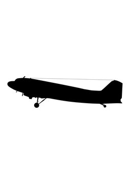 Douglas DC-3 / C-47 輸送機 旅客機 WWII WW2 US silhouette シルエット