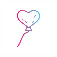 valentines day love icon with white background vector