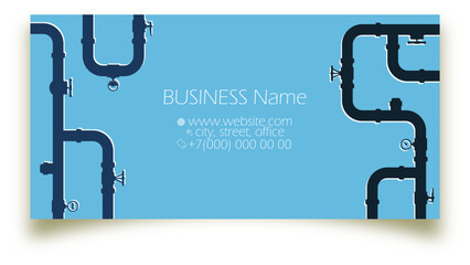 Business card concept for plumbing repair and service