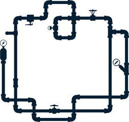 Water pipe system banner for plumbing. Design banner background for plumbing work