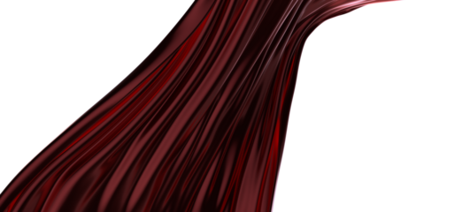 Smooth and shiny red cloth 3D - PNG