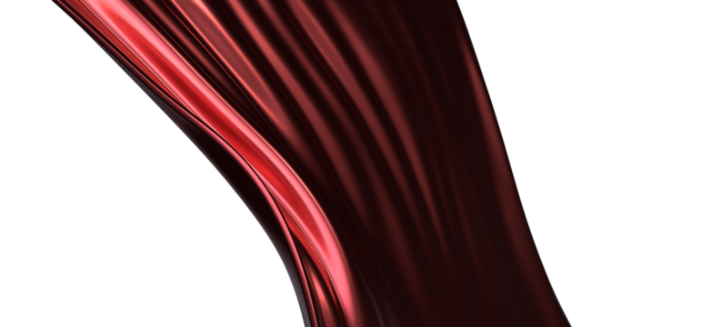 Smooth and shiny red cloth 3D - PNG