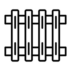 Radiator line icon