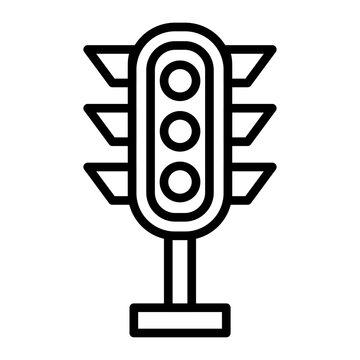 recommend clip art: Traffic Light line icon