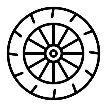 recommend clip art: Car Wheel line icon