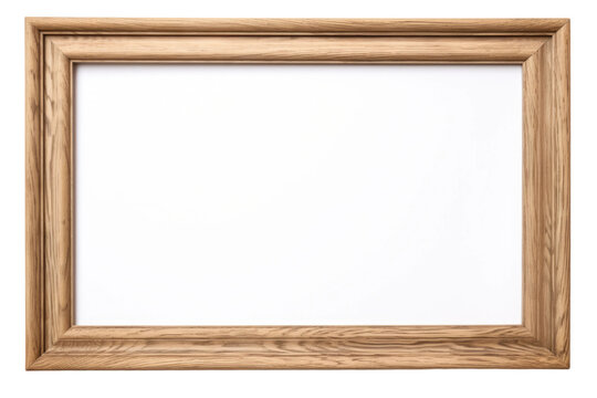 Luxurious Wooden Picture Frames Isolated On Transparent Background