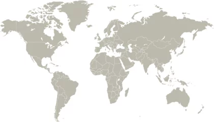 Foto op Plexiglas World map. Color modern vector map. Silhouette map.  © Pavel