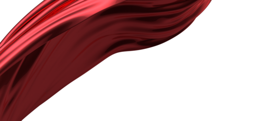 Flowing red cloth background, 3d rendering.