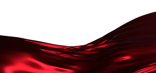 Naklejka premium abstract red fabric in motion - PNG