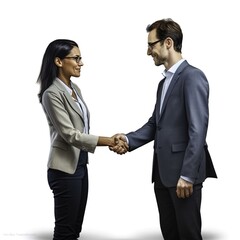 business people shaking hands isolated
