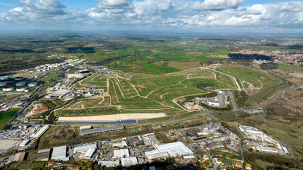Aerial view of the Malagrotta landfill in the metropolitan city of Rome, Italy.