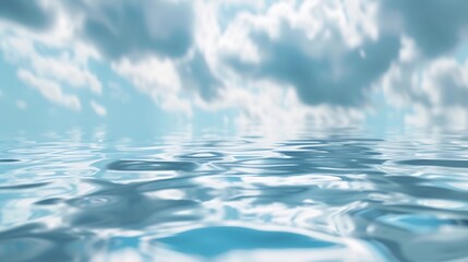 Naklejka na ściany i meble Sky background and water reflection. Element of design. : Generative AI
