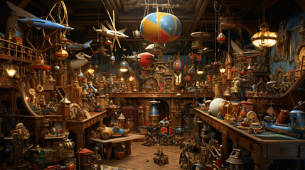 Fototapeta na wymiar Fantasy World Toy Shop