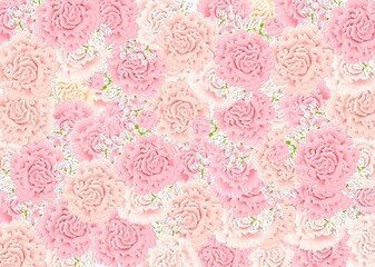 カーネーションの3ⅾイラスト背景