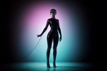 Aurora Virtuale- Immersioni Profonde con Visore VR e Sfondo Neon