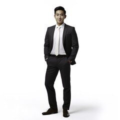 portrait of a businessman on an isolated white background