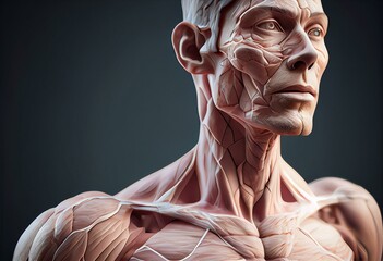 3D anatomy of dry skin. Generative AI